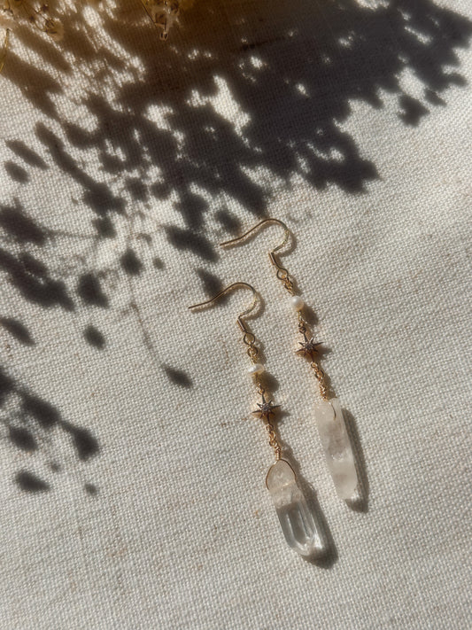 Quartz & Pearly Danglies