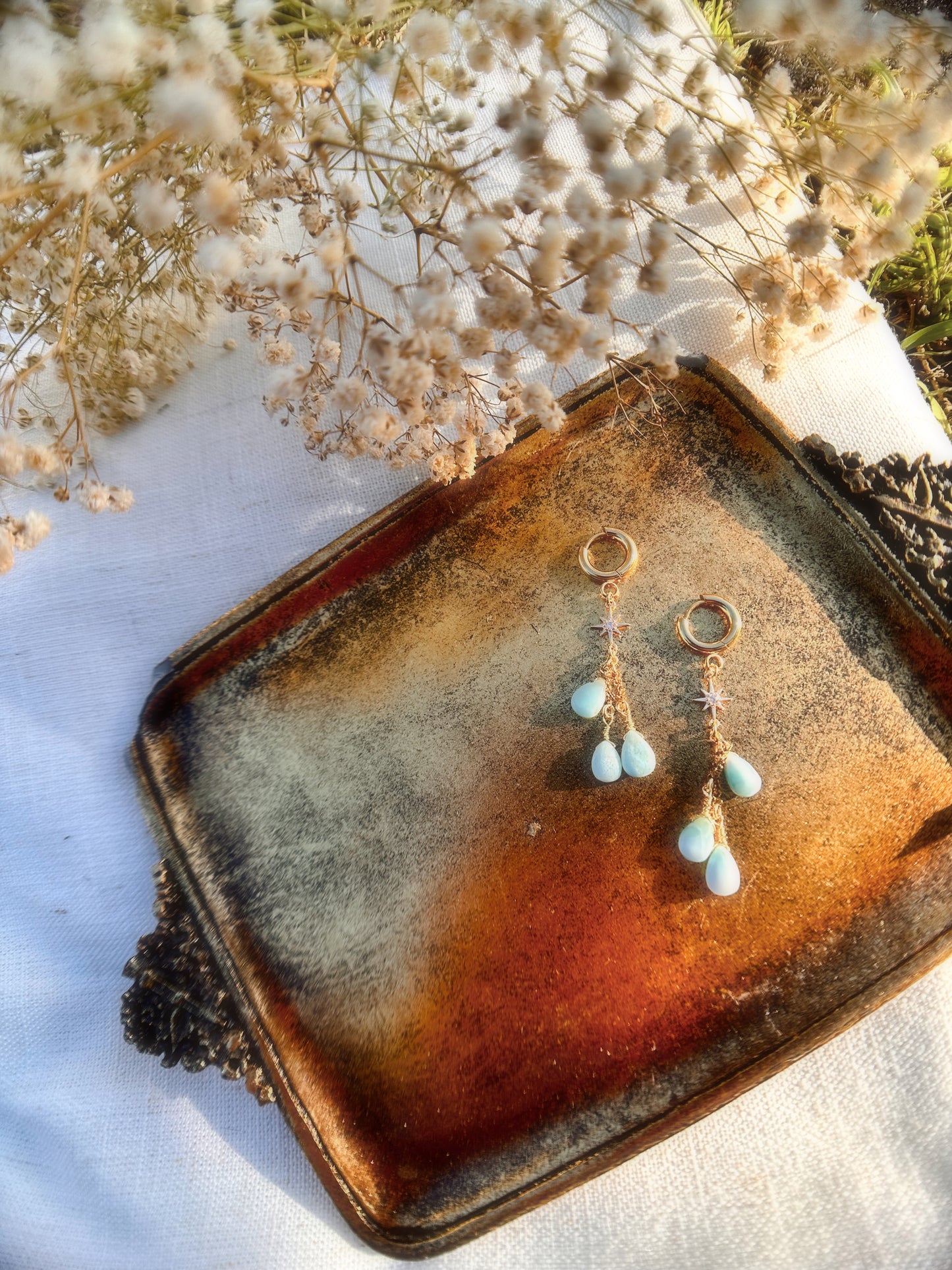 Larimar Earrings