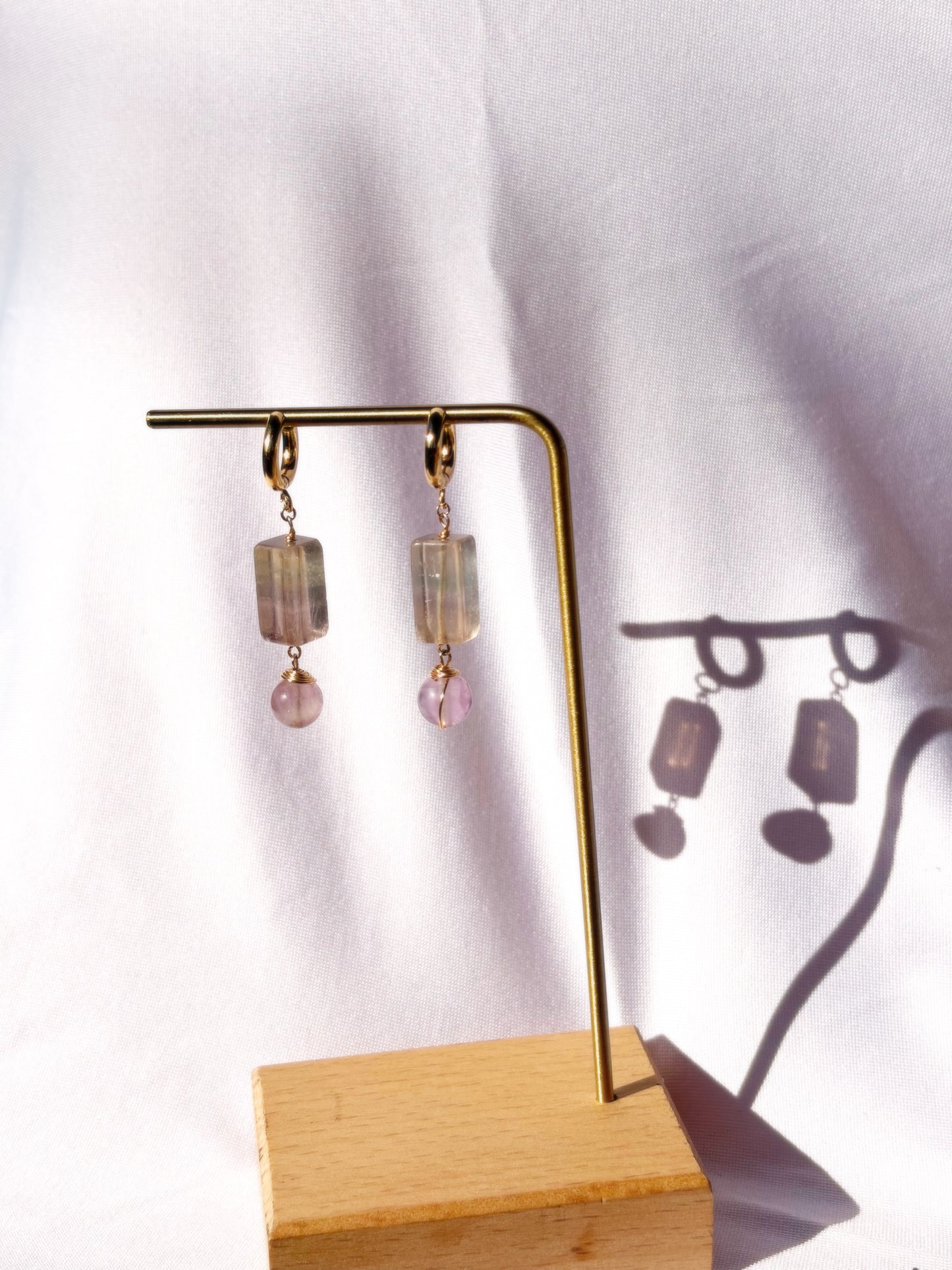 Fluorite Hoop Earrings