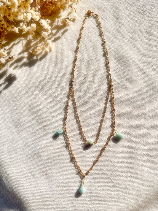 Larimar Double Necklace