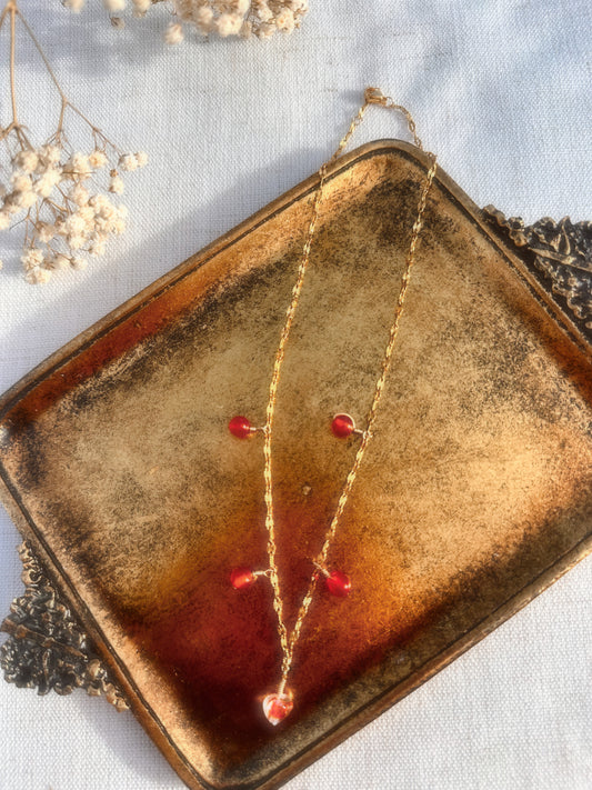 Red Agate Heart